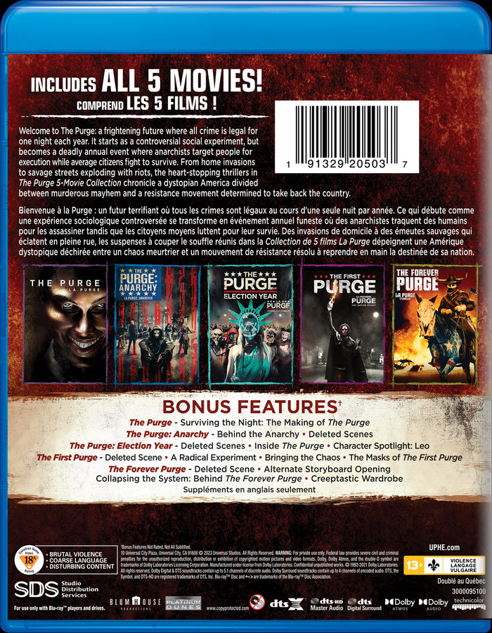 The Purge: 5-Movie Collection [Blu-Ray]
