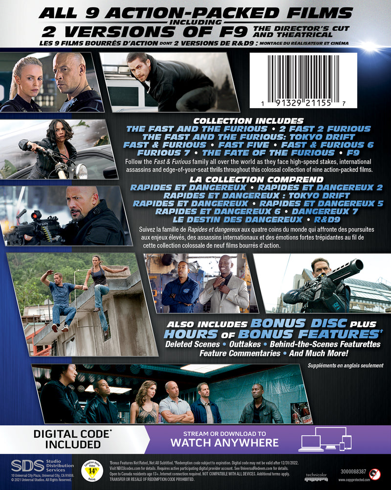 Fast & Furious 9-Movie Collection (Blu-ray) [Blu-ray]