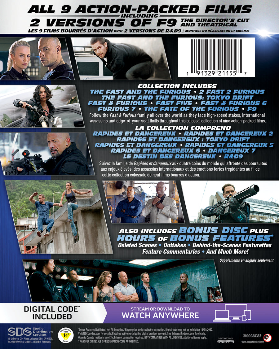 Fast & Furious 9-Movie Collection (Blu-ray) [Blu-ray]