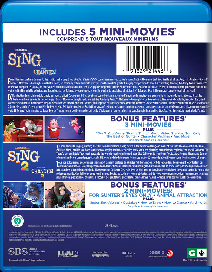 Sing 2-Movie Pack [DVD]