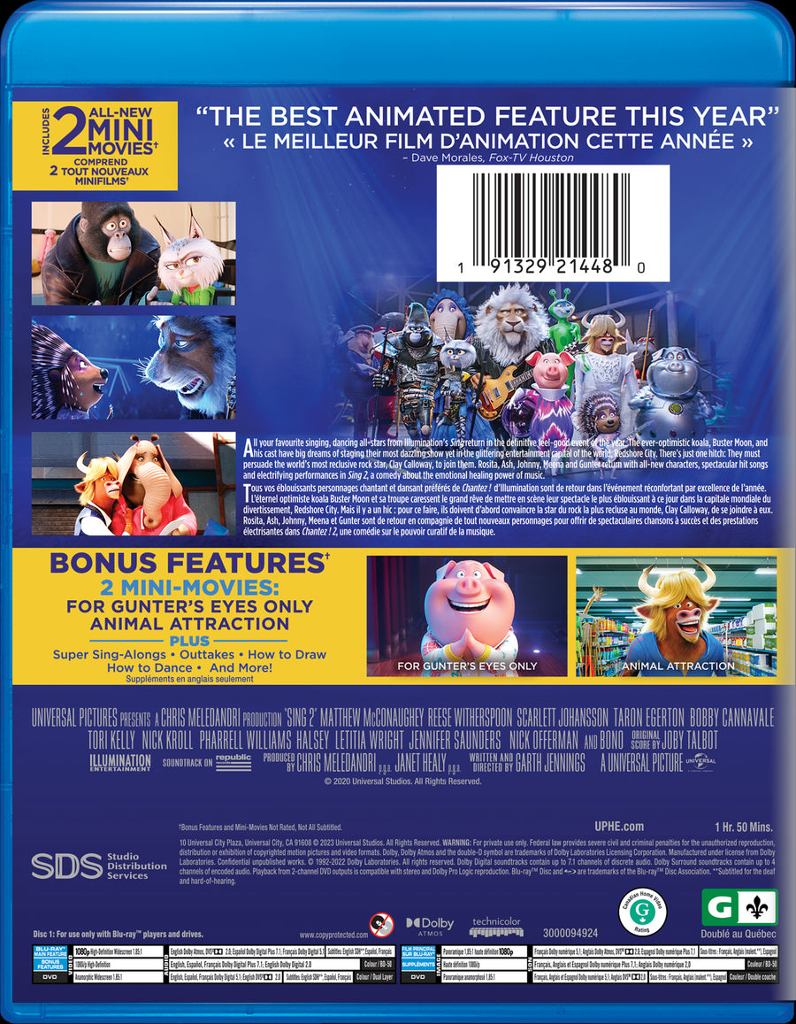 Sing 2 (Blu-ray + DVD) [Blu-Ray]