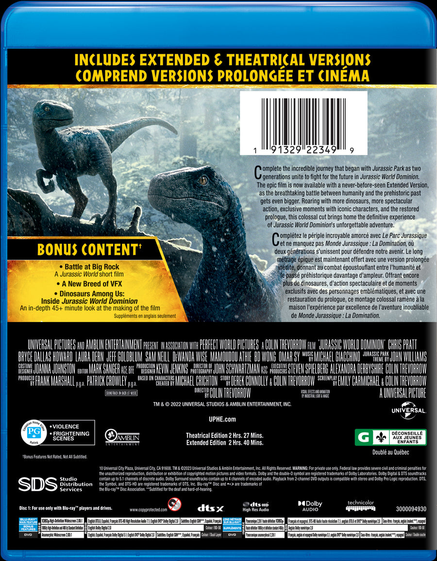 Jurassic World Dominion (4K Ultra HD + Blu-ray) [UHD]