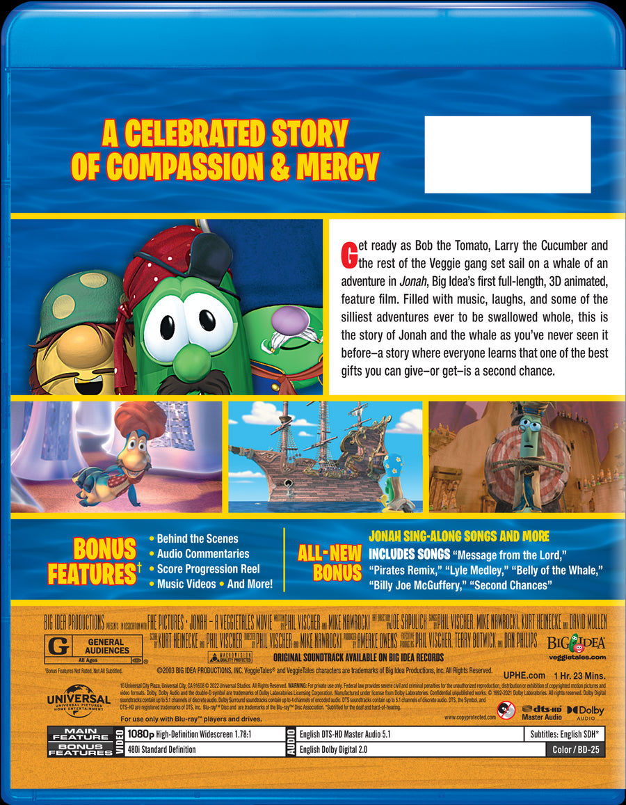 Jonah: A VeggieTales Movie (20th Anniversary Edition) [DVD]