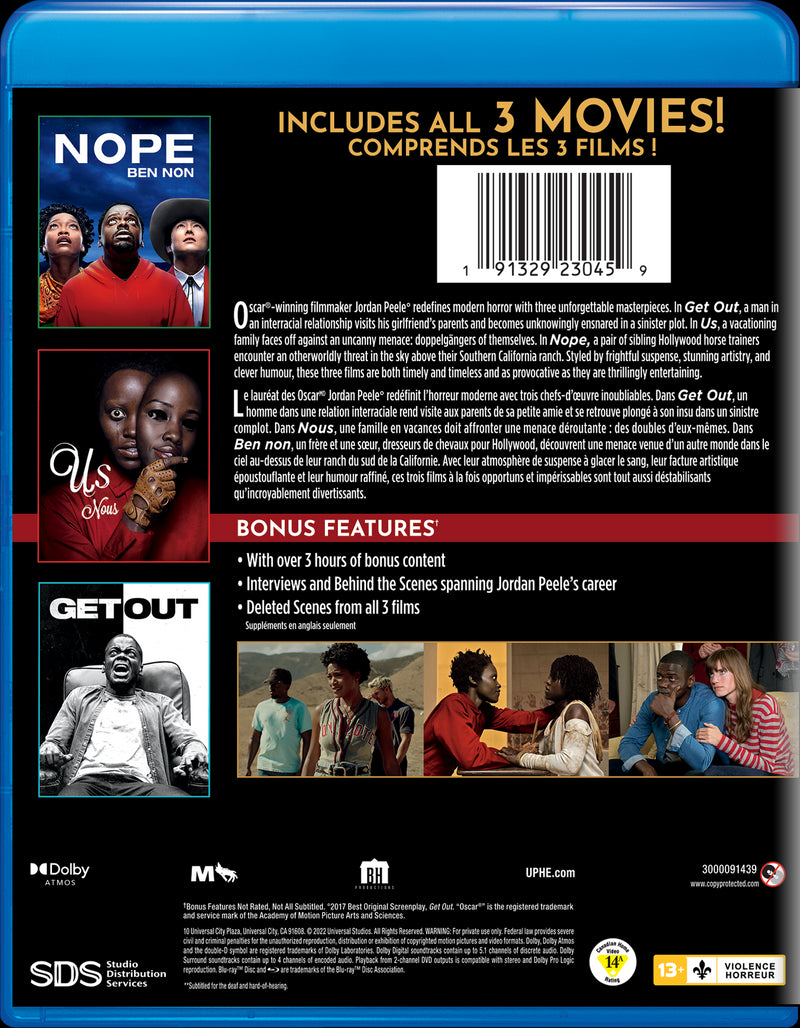 Jordan Peele 3-Movie Collection [Blu-Ray]