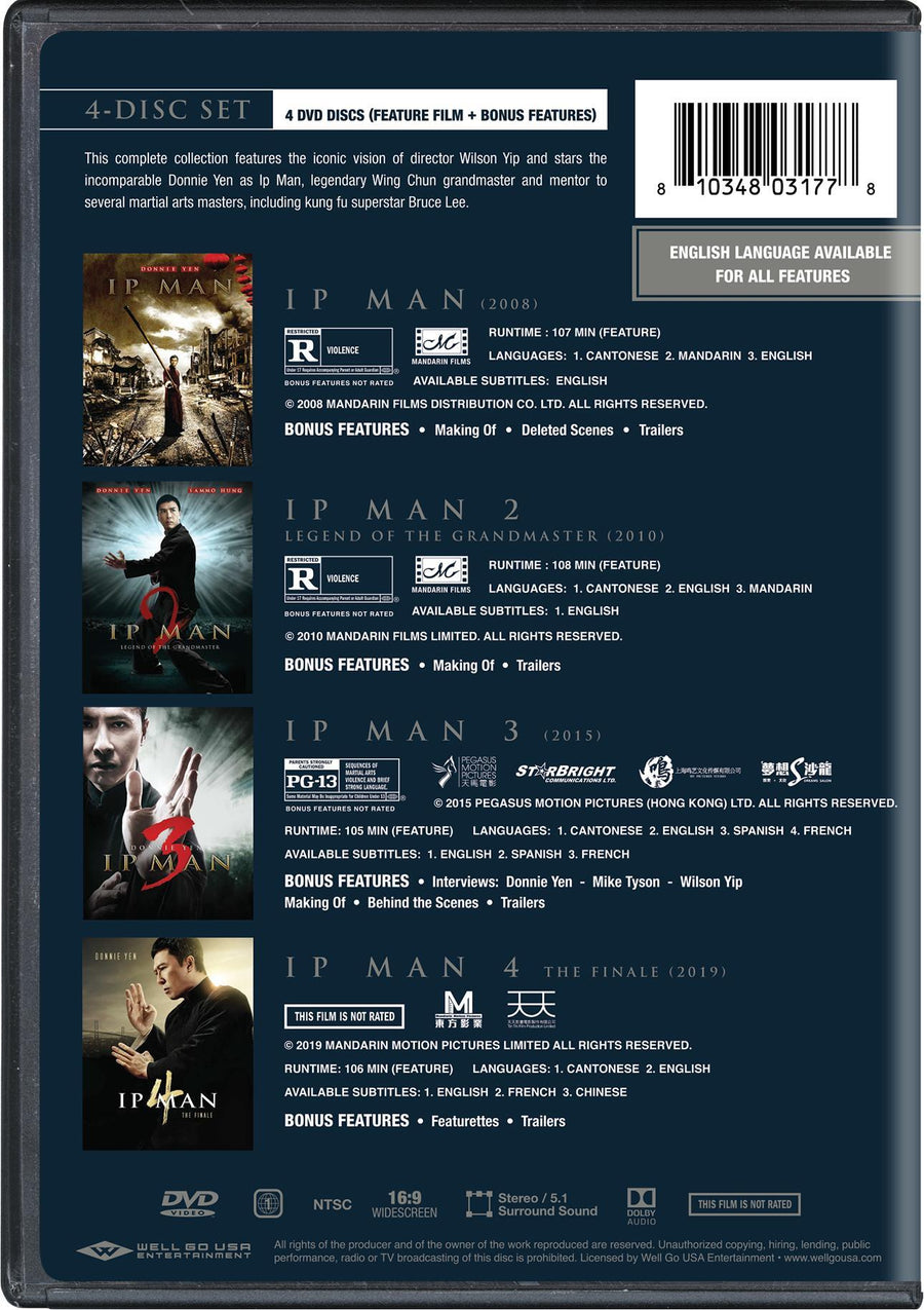 Ip Man 1-4 (Box Set) [DVD]