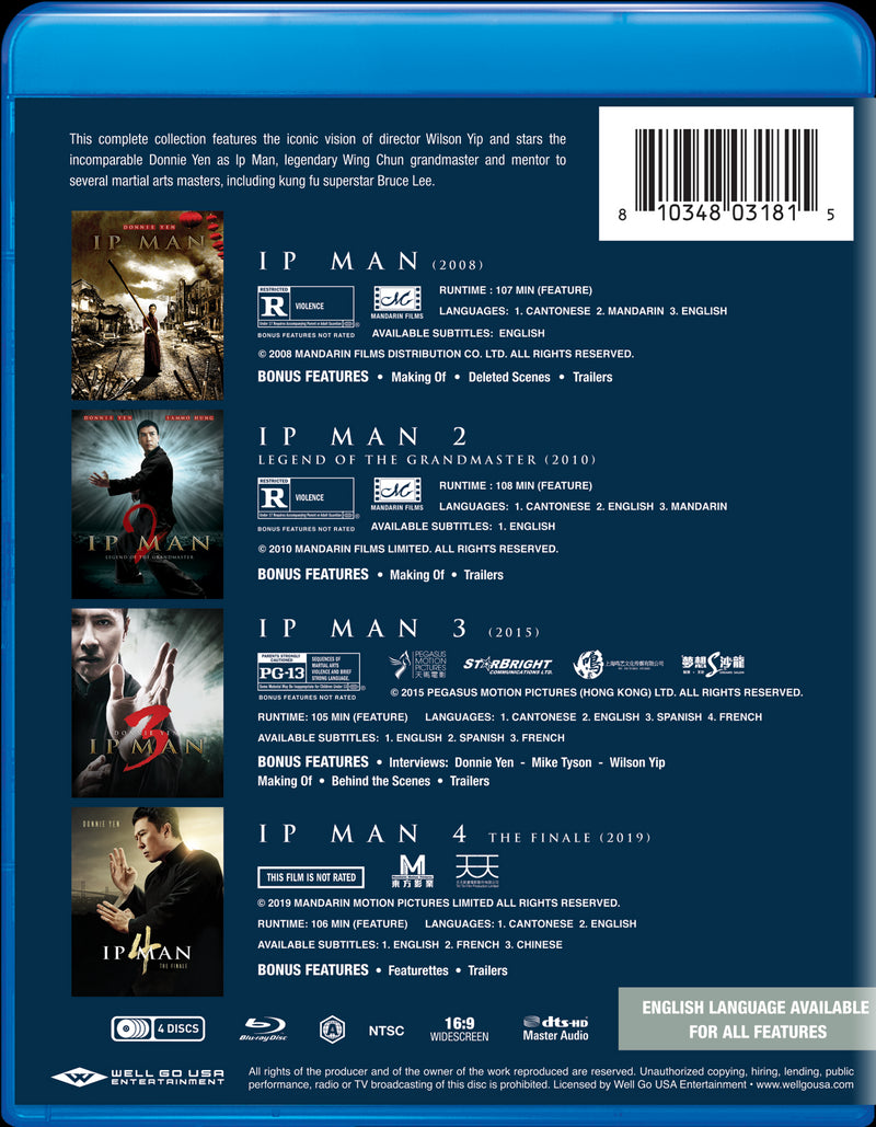 Ip Man 1-4 (Box Set) [Blu-ray]