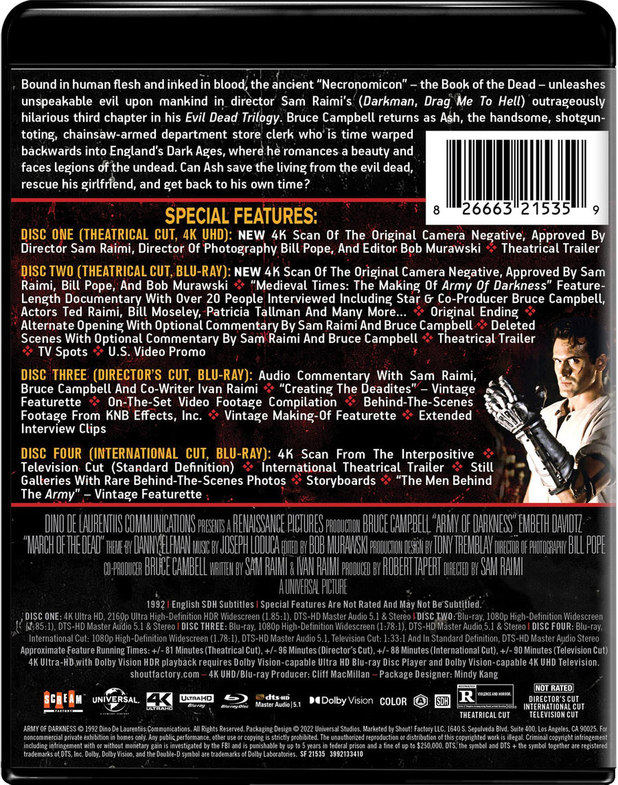 Army of Darkness - Collector's Edition 4K Ultra HD + Blu-ray [UHD]