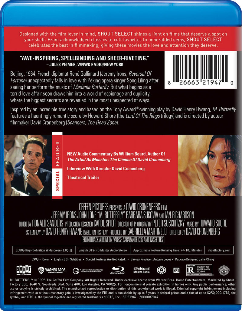 M. Butterfly [Blu-ray] [Blu-ray]