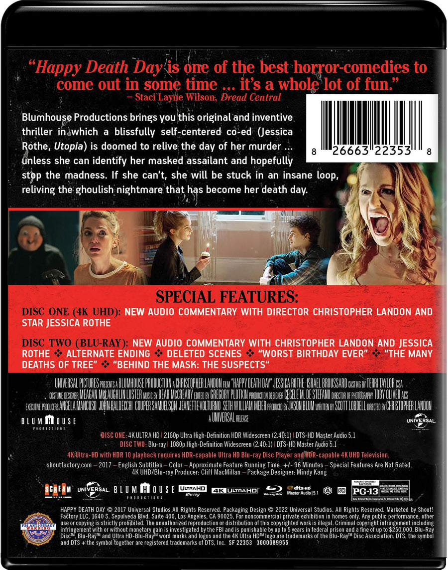 Happy Death Day - 4K Ultra HD + Blu-ray [UHD]