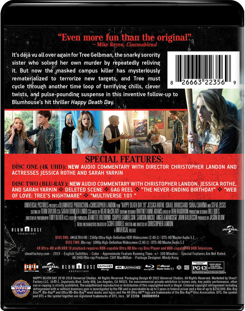 Happy Death Day 2U - 4K Ultra HD + Blu-ray [UHD]