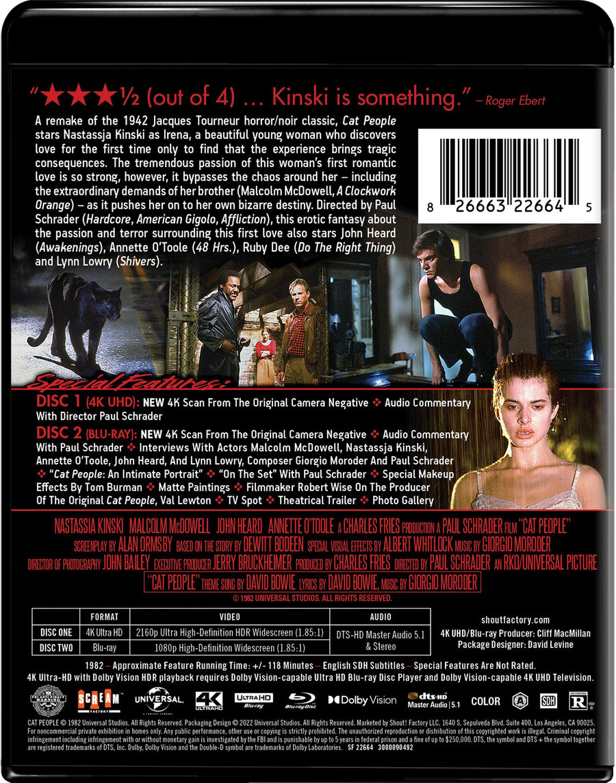 Cat People (1982) - Collector's Edition 4K Ultra HD + Blu-ray [UHD]