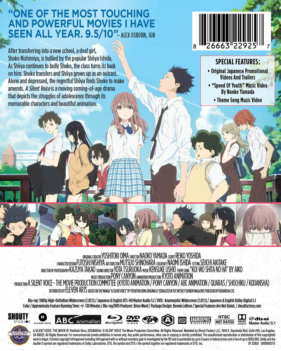 A Silent Voice: The Movie - Limited Edition Steelbook Blu-ray + DVD [Blu-Ray]