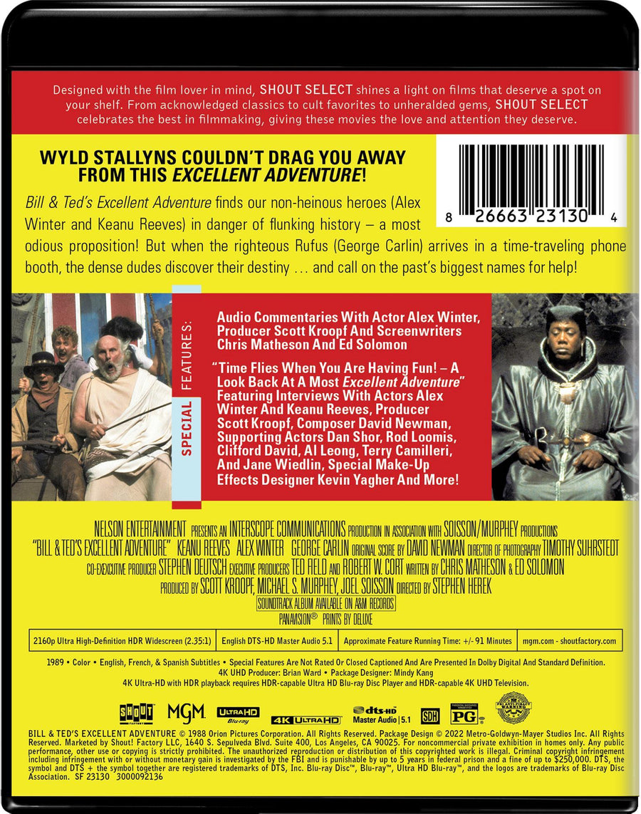 Bill & Ted's Excellent Adventure [4K Ultra HD] [UHD]