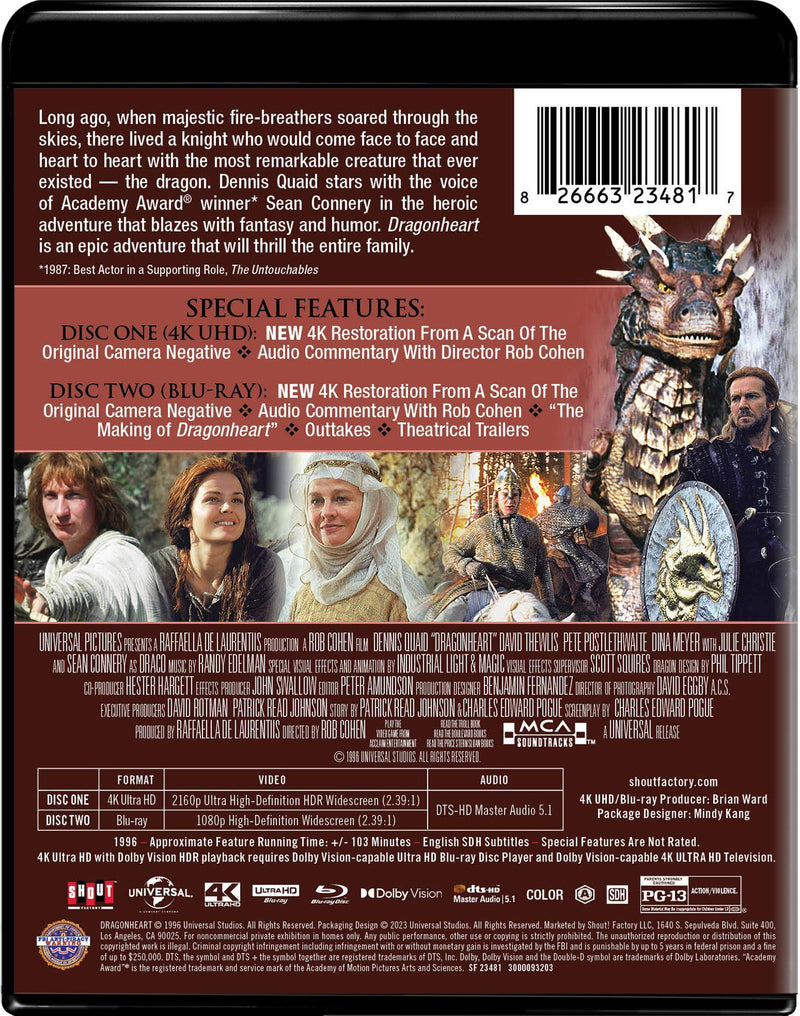 Dragonheart - 4K Ultra HD + Blu-ray [UHD]