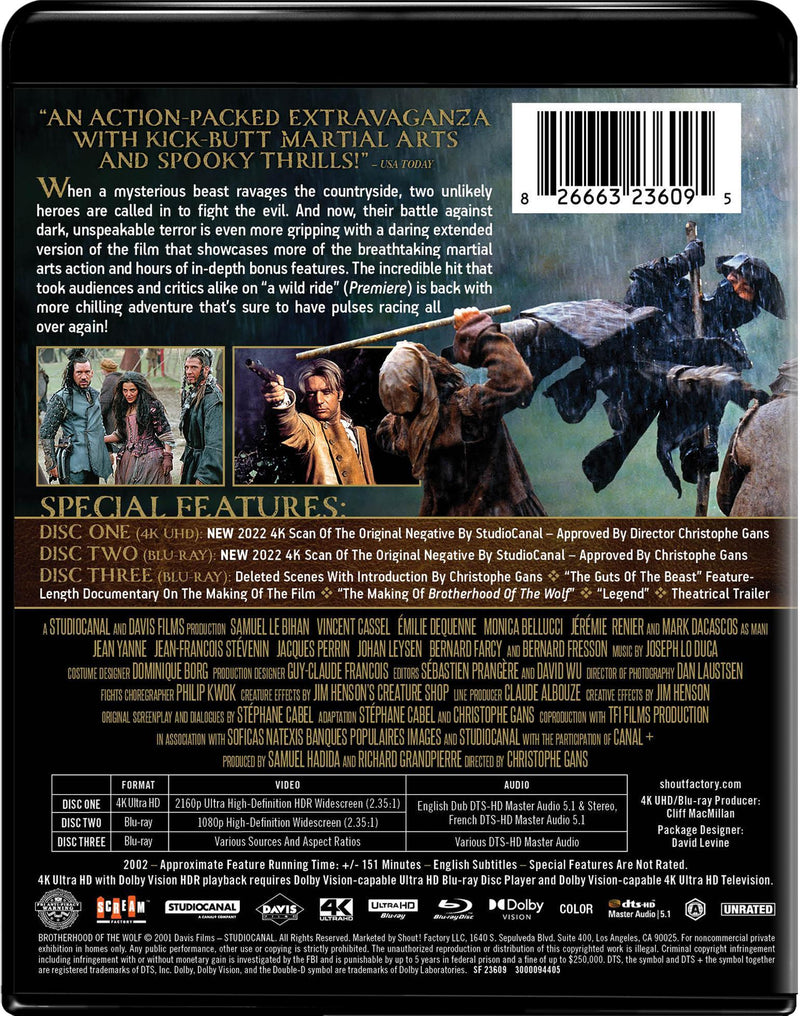 Brotherhood of the Wolf - Collector's Edition 4K Ultra HD + Blu-ray (Bilingual) [UHD]