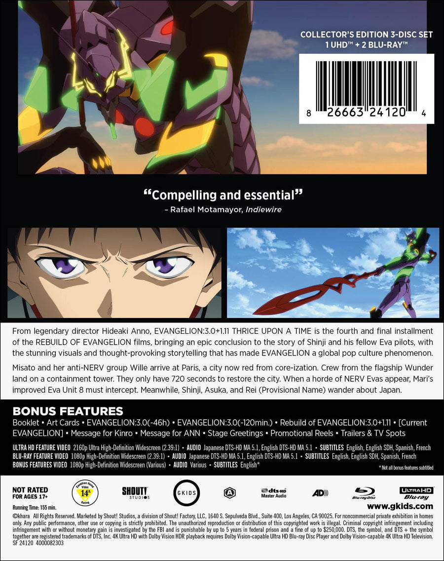 Evangelion: 3.0+1.11 Thrice Upon a Time - Collector's Edition 4K Ultra HD + Blu-ray [UHD]