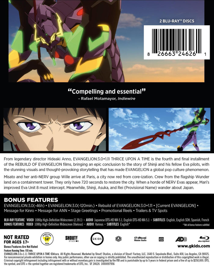 EVANGELION:3.0+1.11 THRICE UPON A TIME [Limited Edition Steelbook] [Blu-ray]