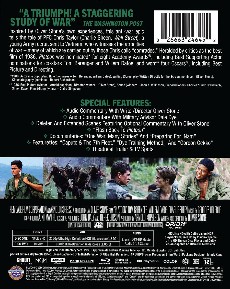Platoon [Limited Edition Steelbook] [UHD]