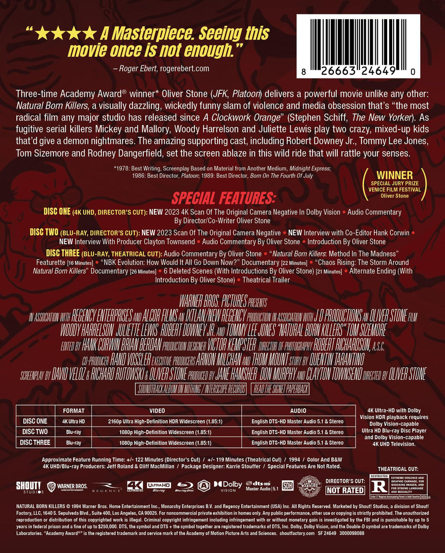 Natural Born Killers [Limited Edition Steelbook] [UHD]