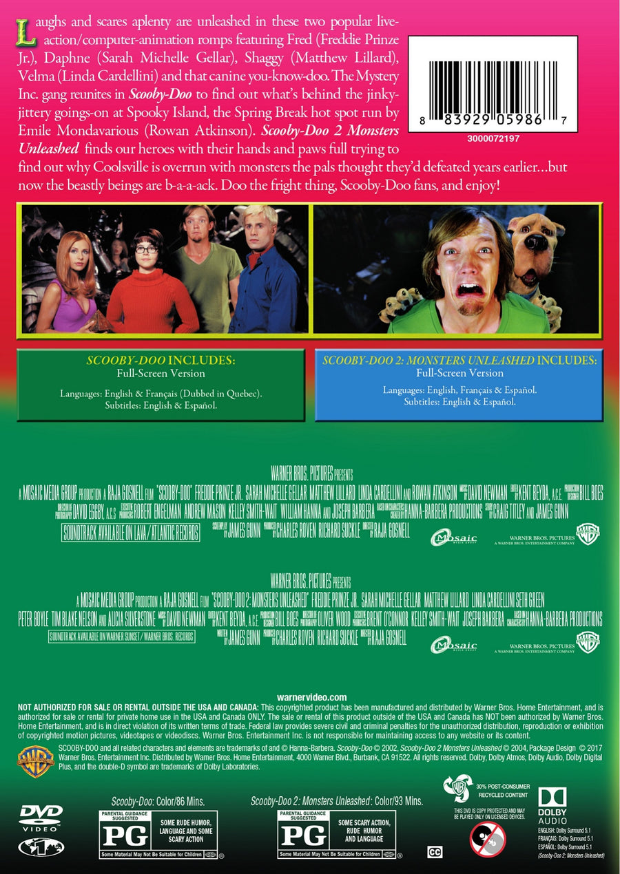 Scooby-Doo - The Movie/Scooby-Doo 2 - Monsters Unleashed [DVD]