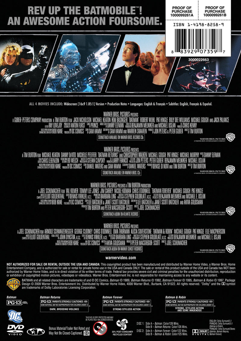 *US ONLY SKU - DNO* 4 Film Favorites: Batman Col (4FF/DVD) [DVD]