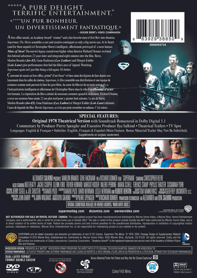 Superman, The Movie [DVD]
