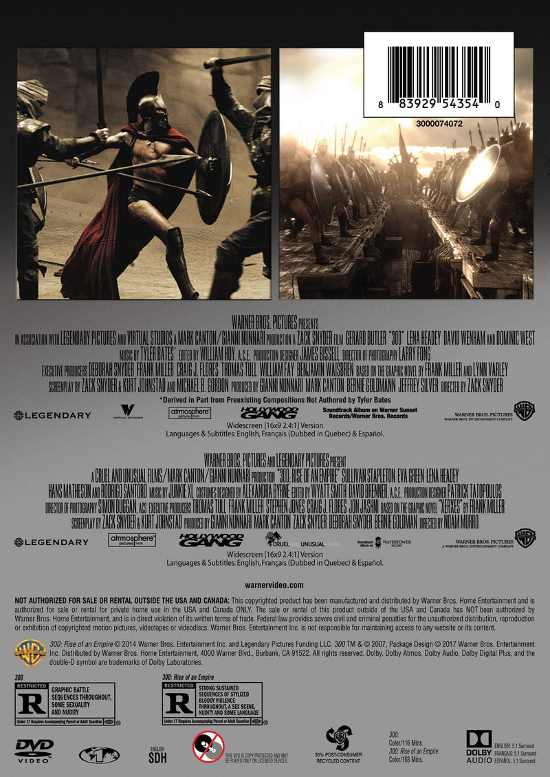 300/300: Rise of an Empire [DVD]