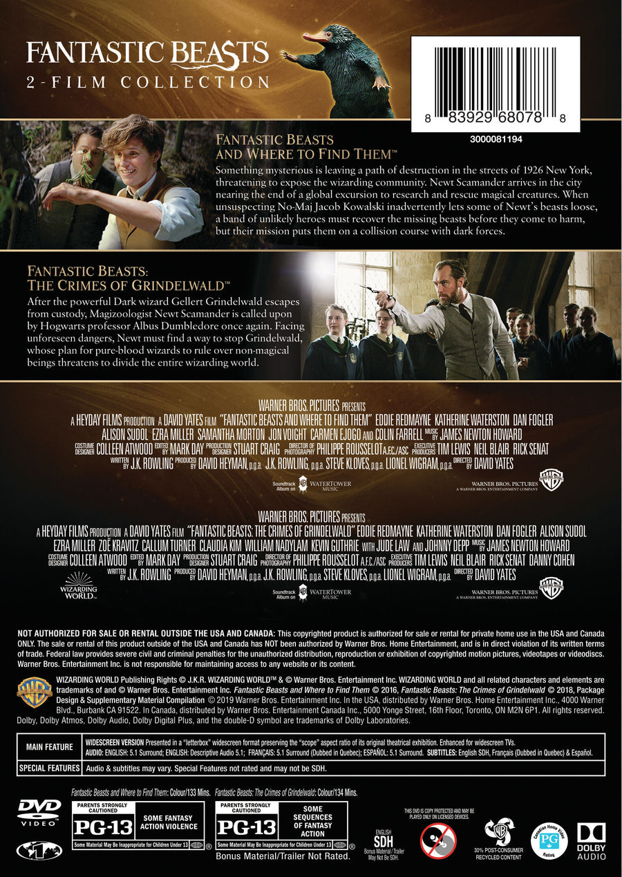 Fantastic Beasts: 2-film Collection [DVD]