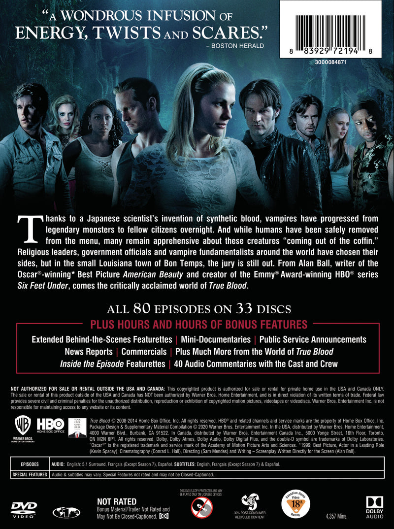 True Blood: The Complete Series (Box Set) [DVD]