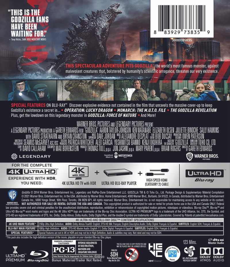 Godzilla (4K Ultra HD + Blu-ray) [UHD]