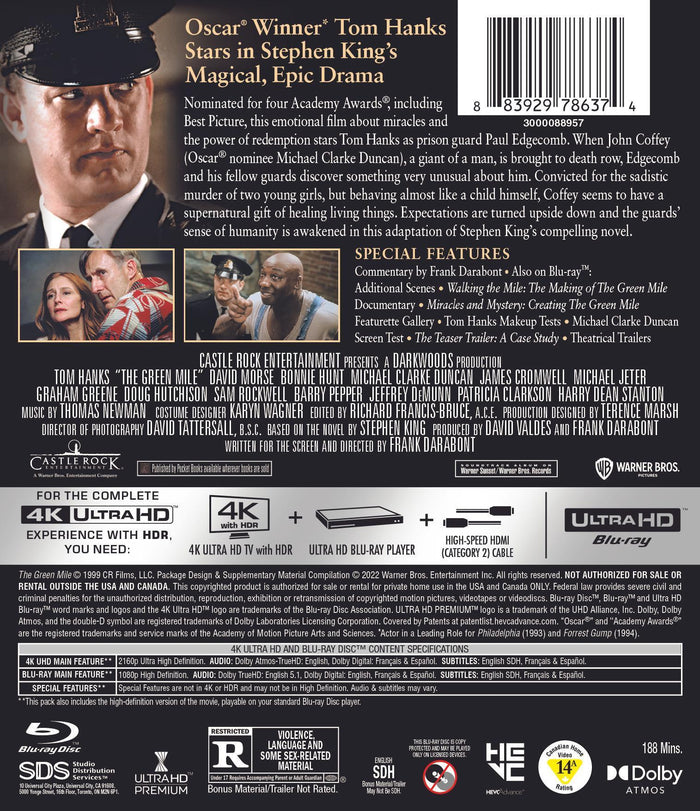 The Green Mile (4K Ultra HD + Blu-ray) [UHD]