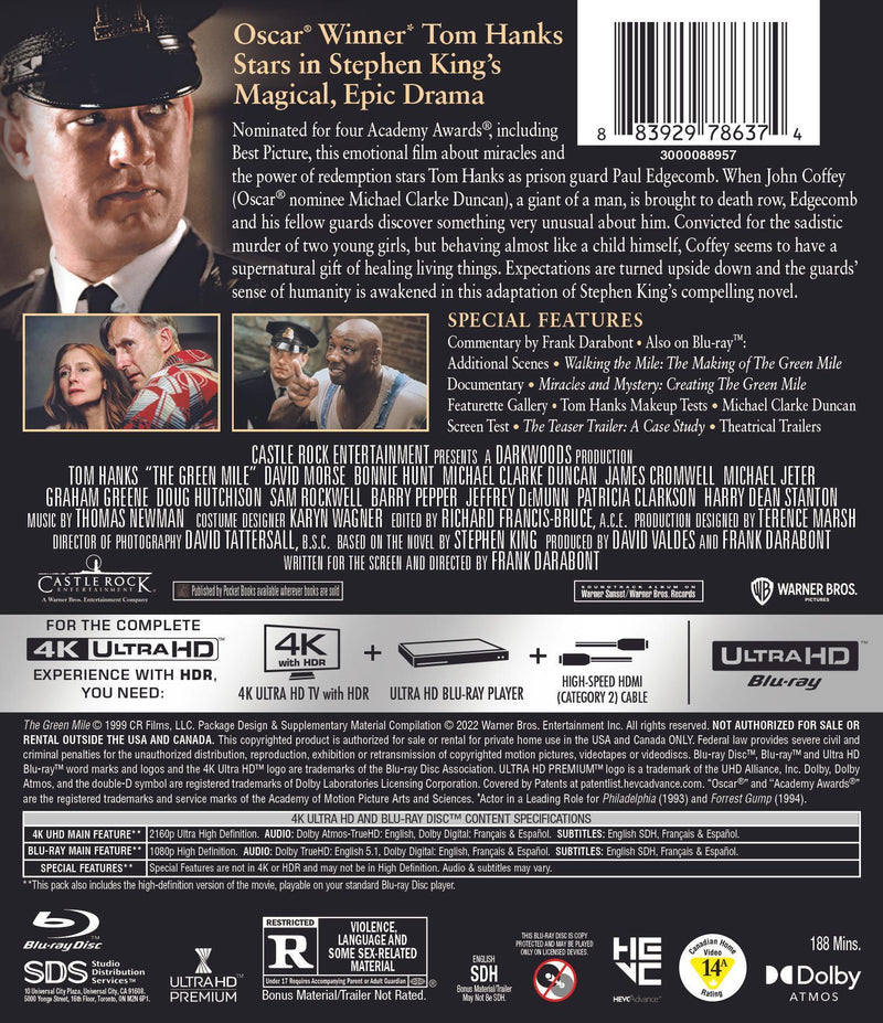 The Green Mile (4K Ultra HD + Blu-ray) [UHD]