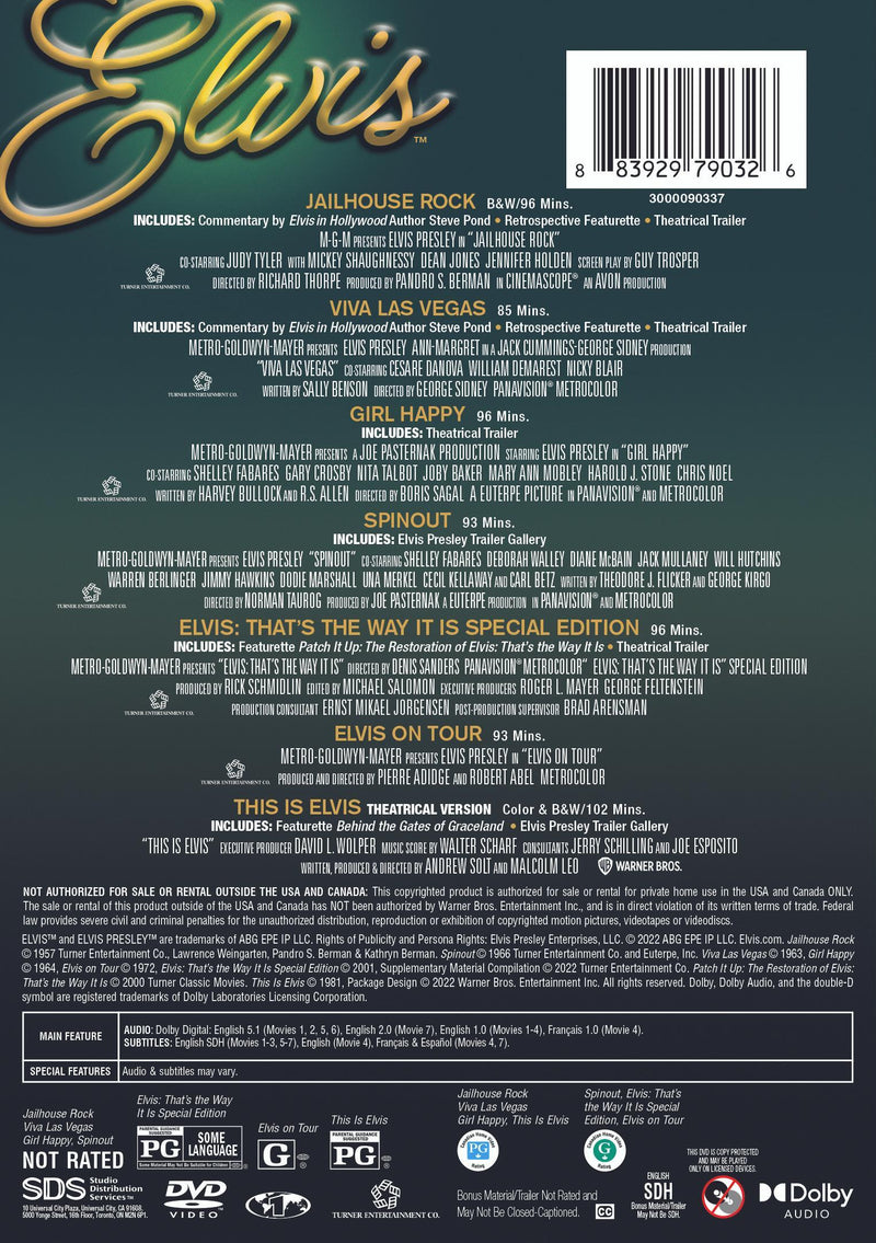 Elvis 7-Film Collection (Box Set) [DVD]