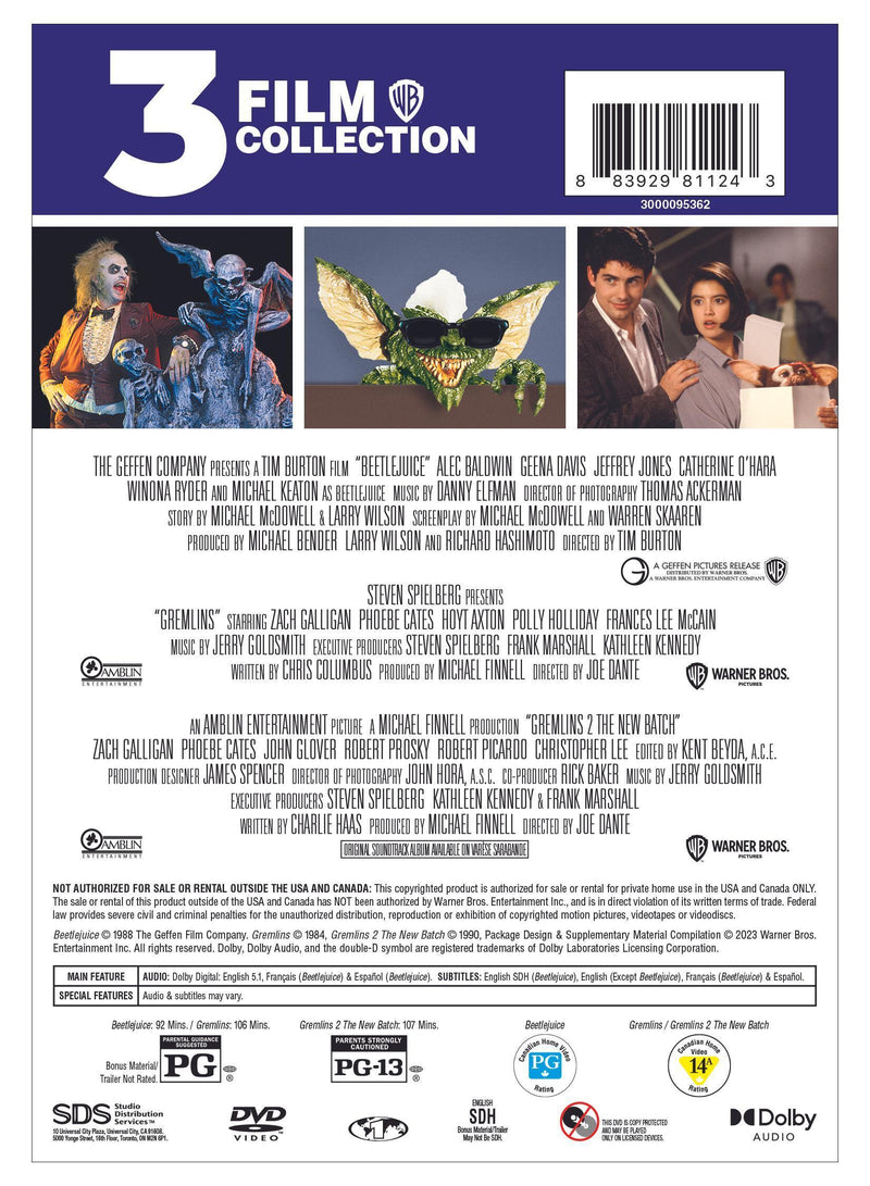 Beetlejuice/Gremlins/Gremlins: The New Batch [DVD]