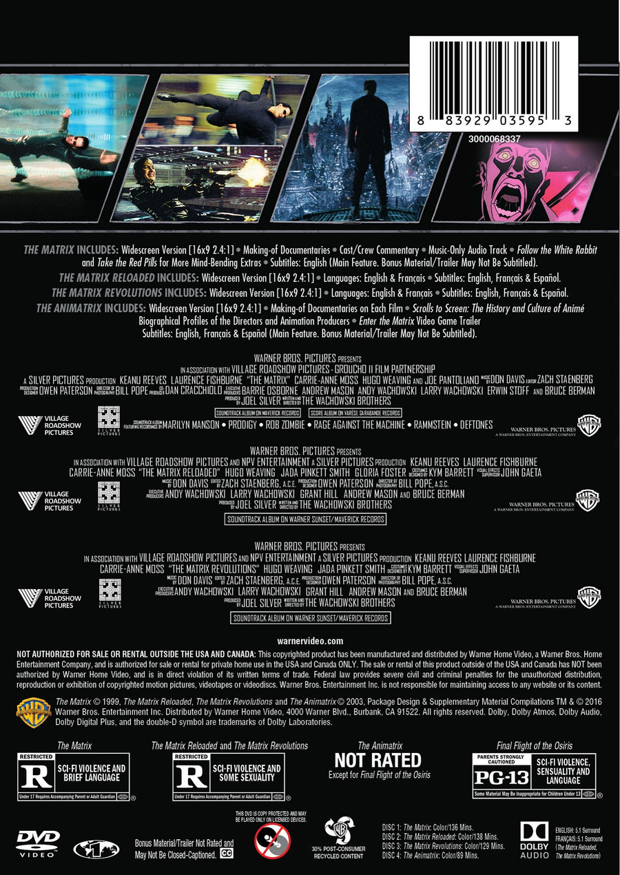 The Matrix Collection (Box Set) [DVD]
