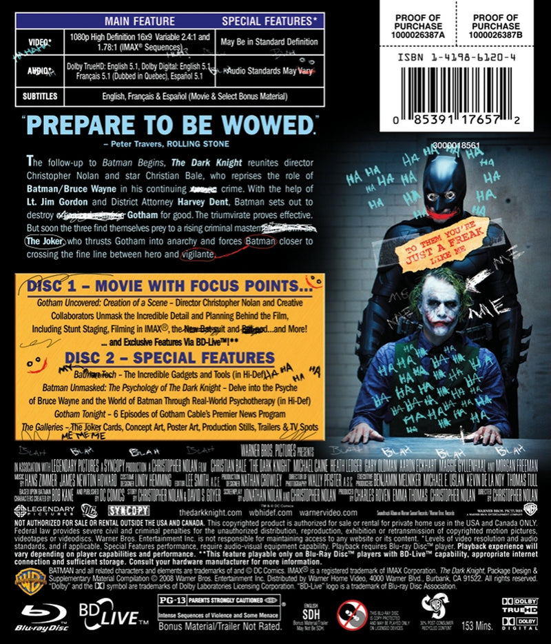 The Dark Knight BD/BIL [Blu-Ray]