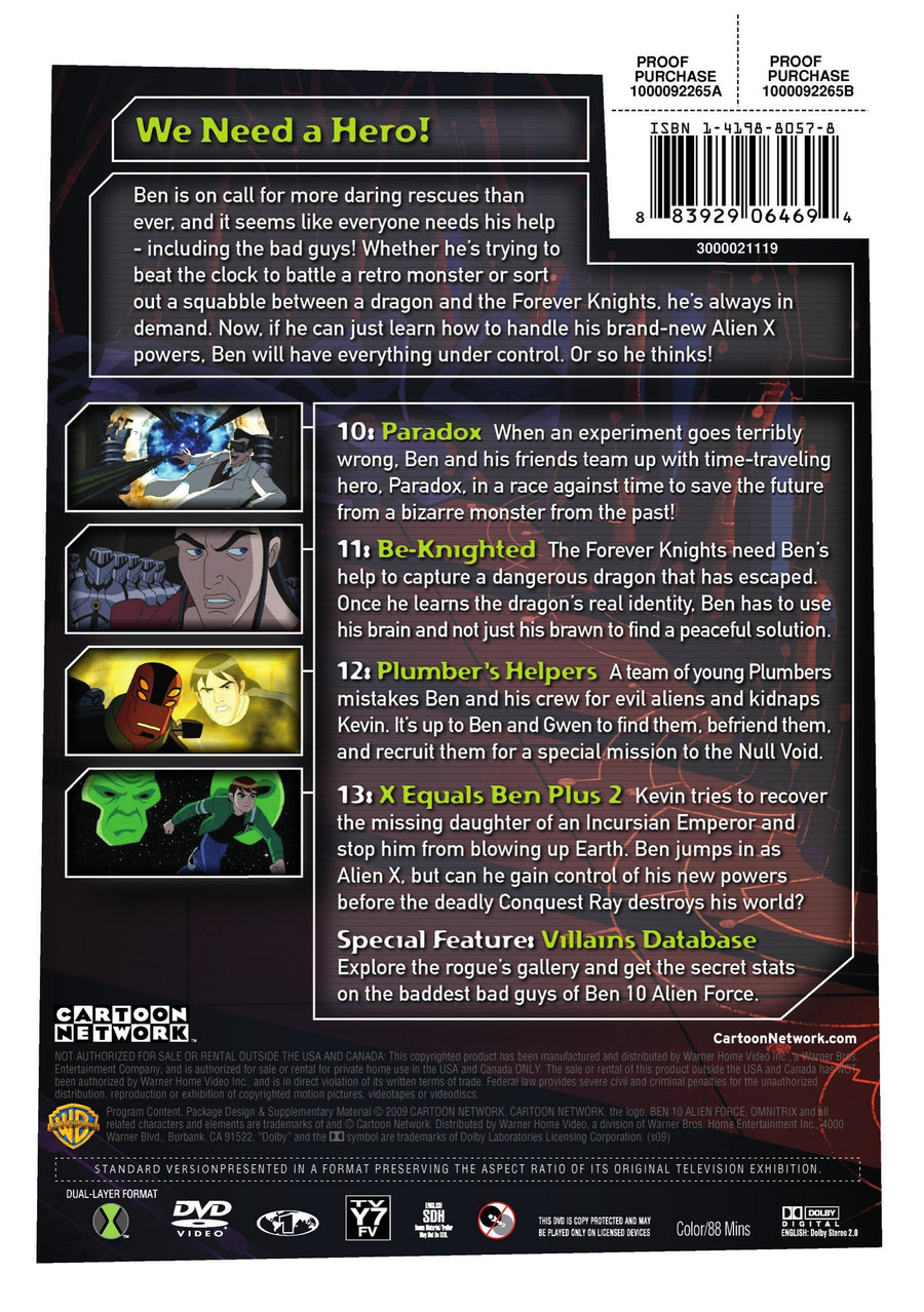 Cartoon Network: Classic Ben 10 Alien Force: Volume Three [DVD]