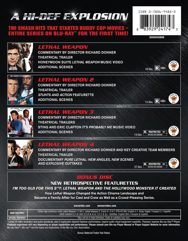 Lethal Weapon 1-4 Collection [Blu-Ray]