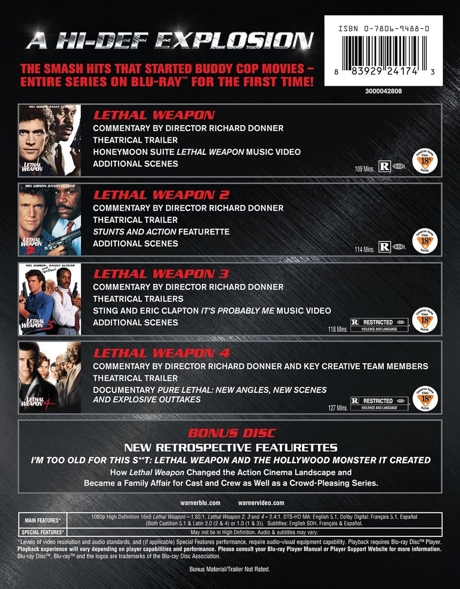 Lethal Weapon 1-4 Collection [Blu-Ray]
