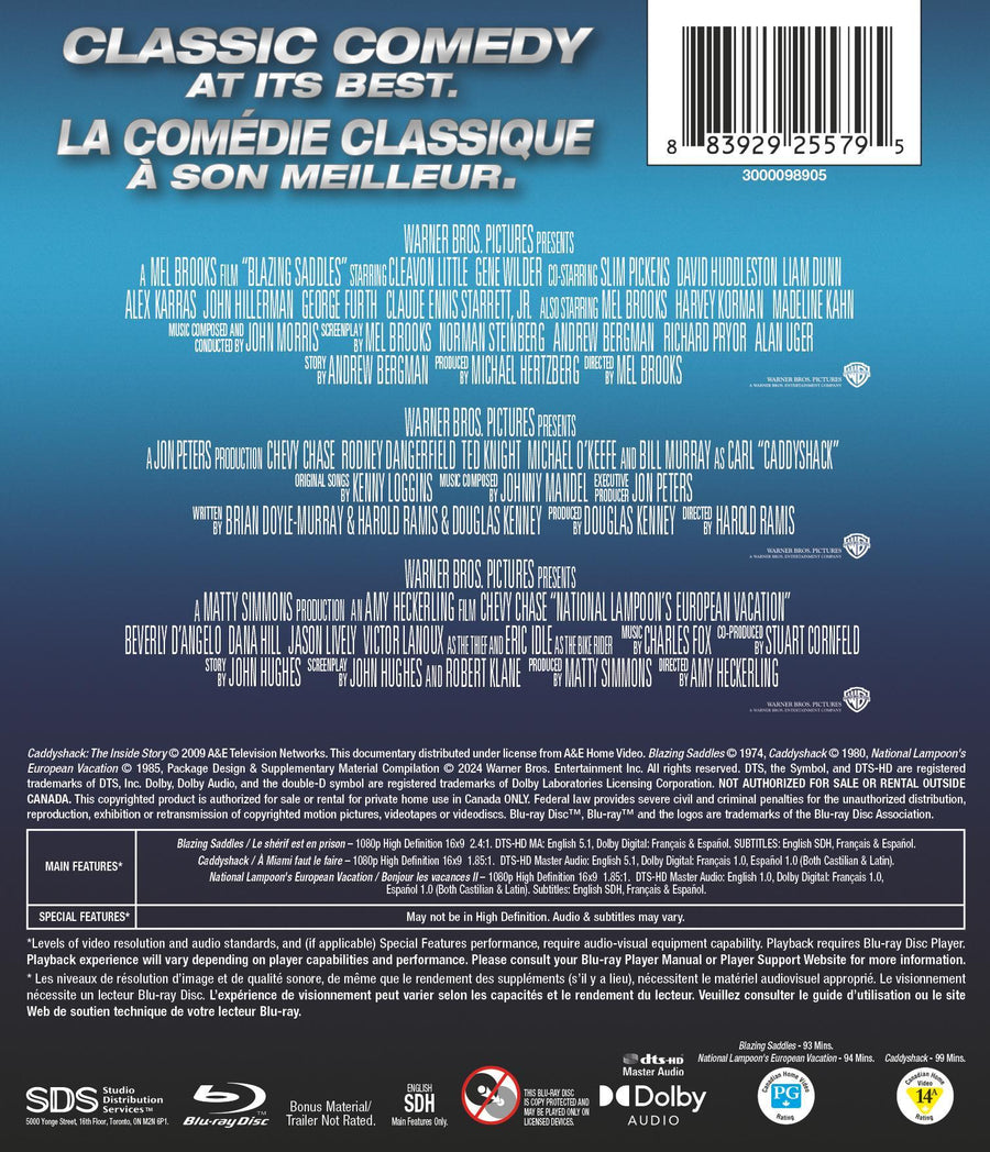 Blazing Saddles / Caddyshack / National Lampoon's European Vacation [Blu-Ray]