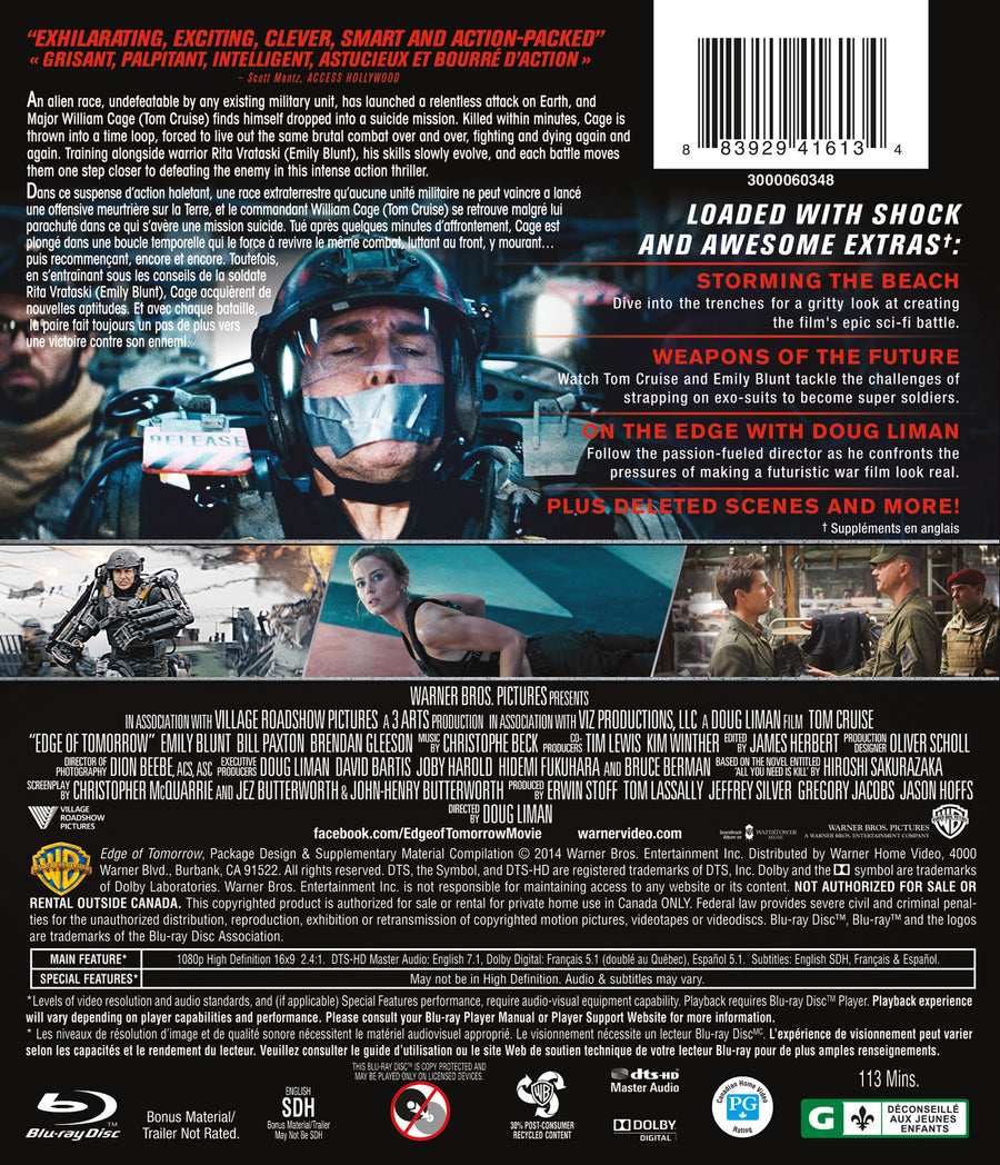 Edge of Tomorrow /Un Jour Sans Lendemain [Blu-Ray]