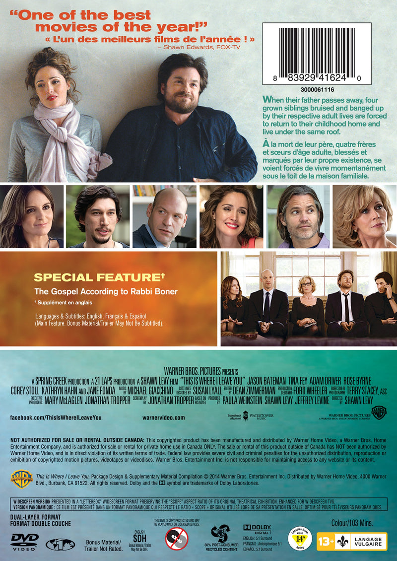 This is Where I Leave You [DVD]