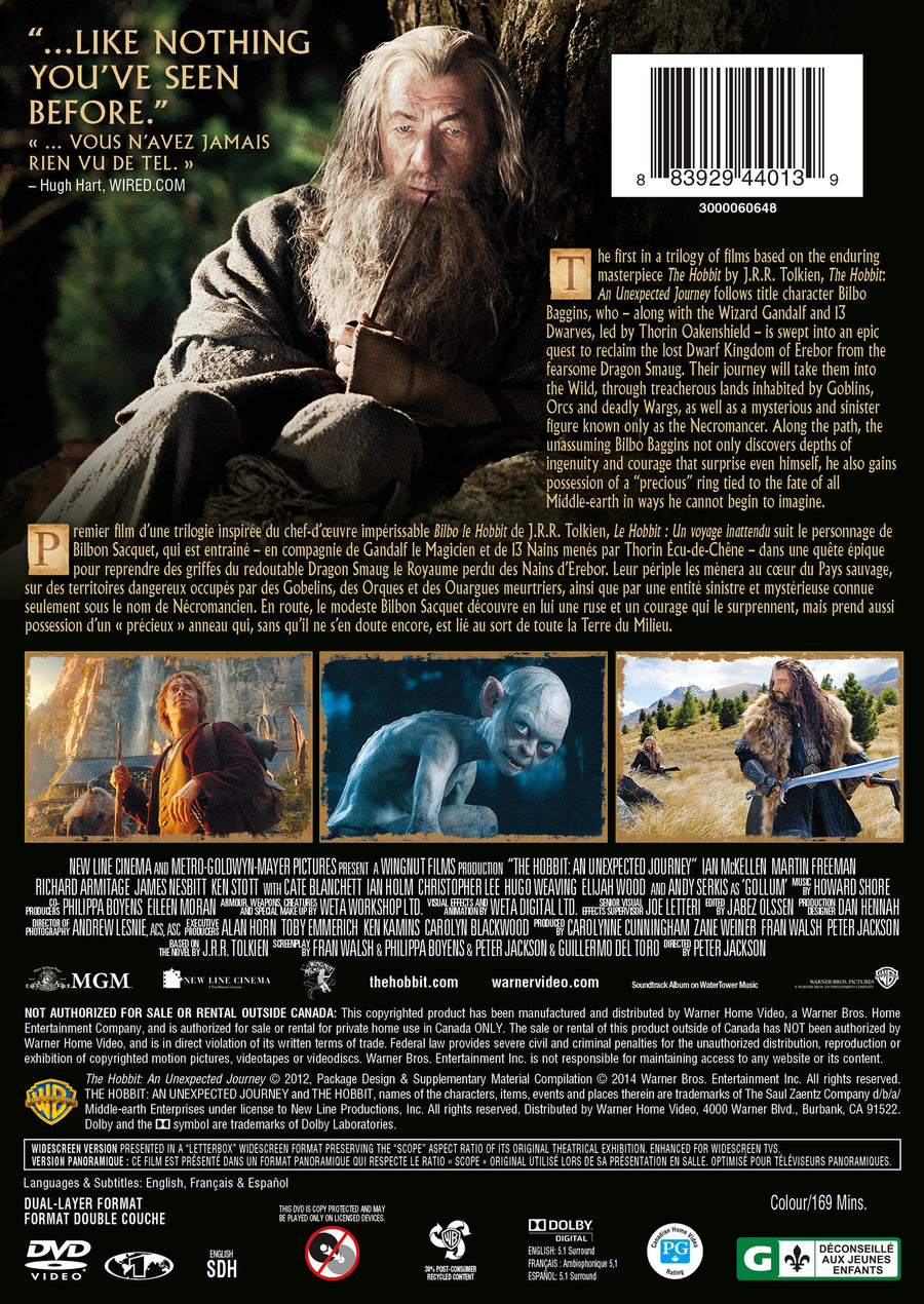 Hobbit, The: An Unexpected Journey [DVD]