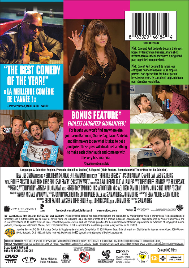 Horrible Bosses 2 /Mechants Patrons 2 [DVD]