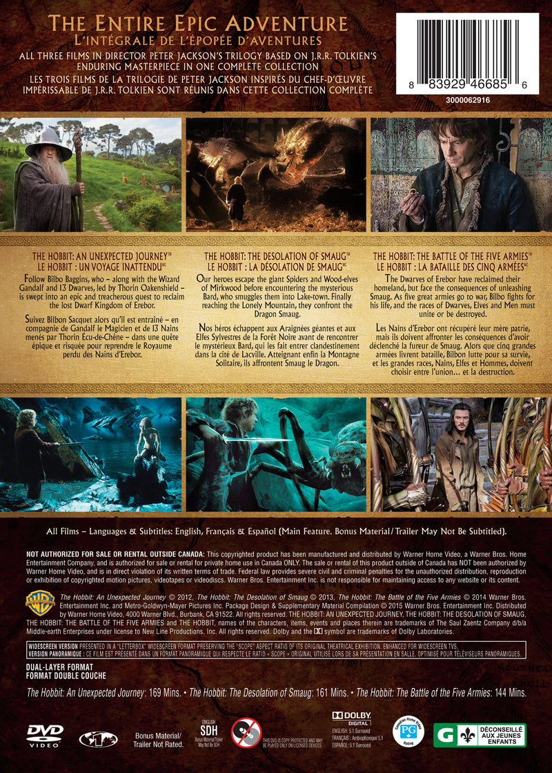 Hobbit, The: Part 1-3 Theatrical/Trilogy [DVD]