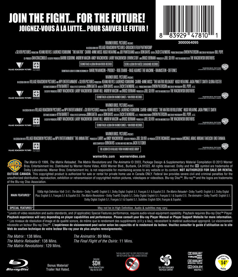 4 Film Favorites: The Matrix Collection [Blu-Ray]