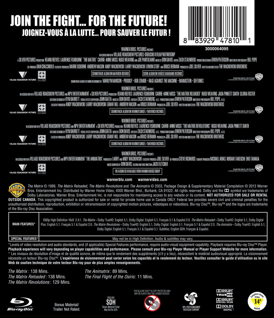 4 Film Favorites: The Matrix Collection [Blu-Ray]