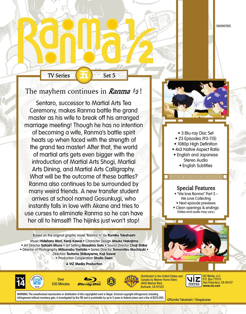 Ranma 1/2 - TV Series Set 5 BD Standard Edition [Blu-Ray]