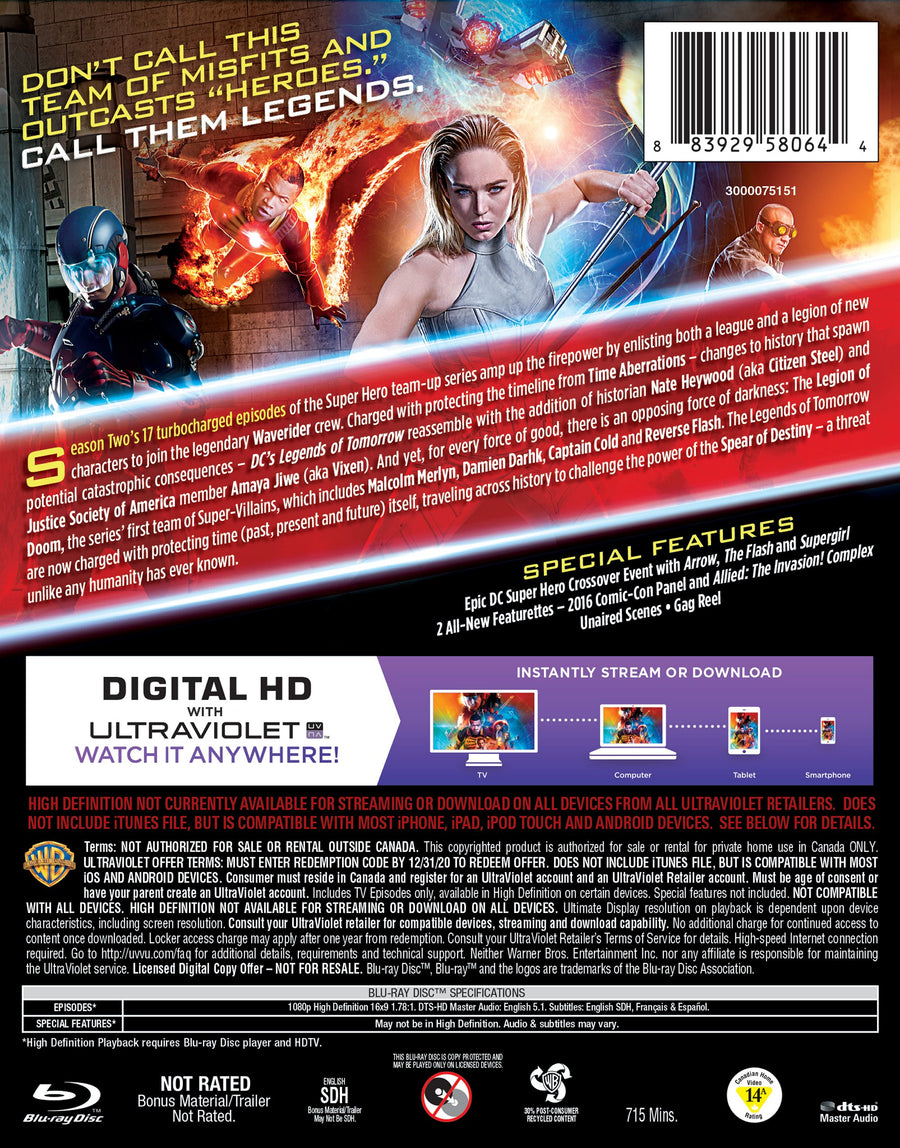 DC's Legends of Tomorrow: The Complete Second Season [Blu-Ray]