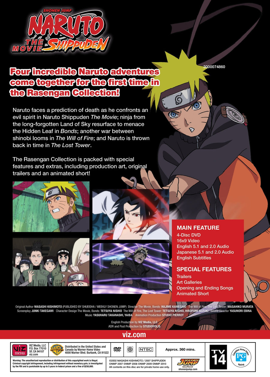 Naruto the Movie: 1-4 (Box Set) [DVD]